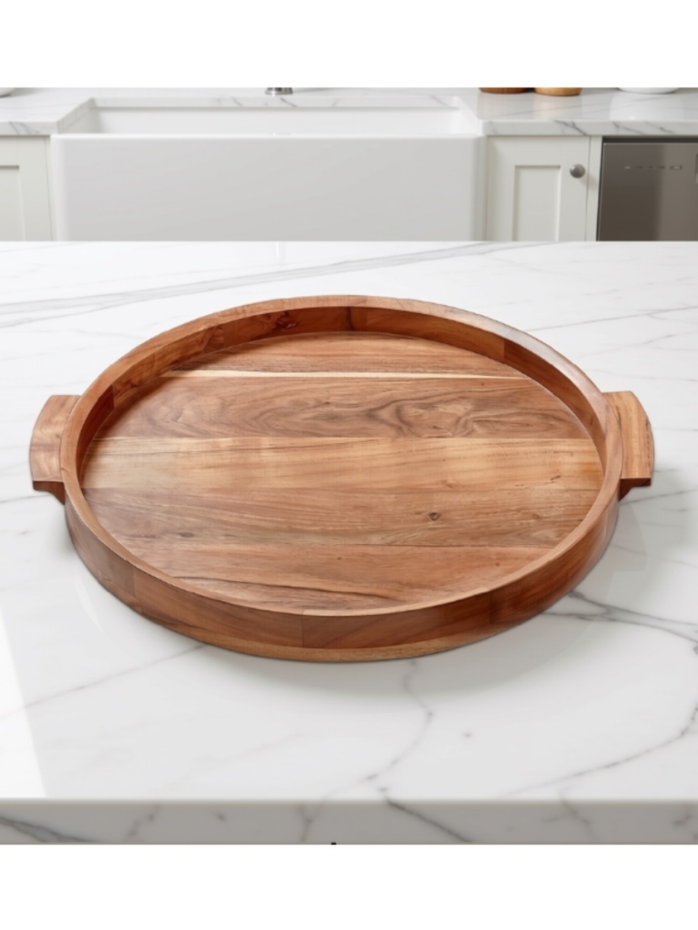 Mango Wood Serving Tray with Handles
